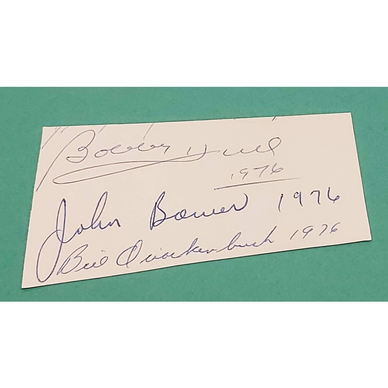 Bobby Hull, Johnny Bower & Bill Quackenbush Autographs *NO RESERVE*