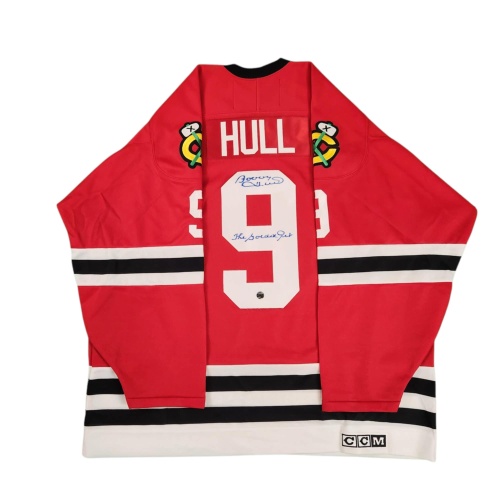 Bobby HULL Signed Chicago Blackhawks "Golden Jet" Vintage CCM Red Jersey