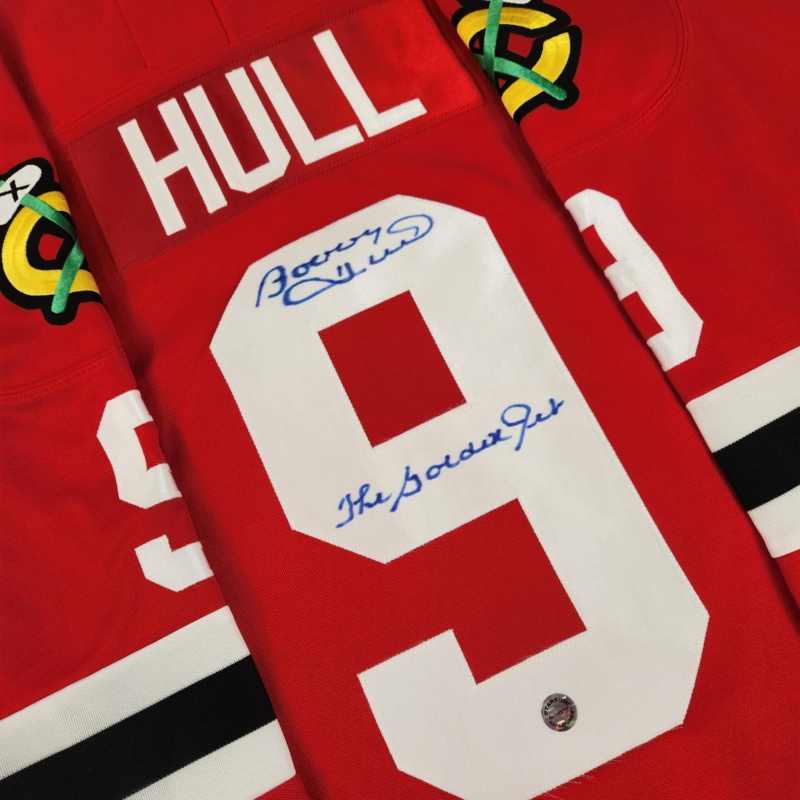 Bobby HULL Signed Chicago Blackhawks "Golden Jet" Vintage CCM Red Jersey