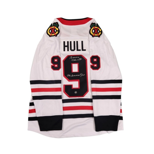 Bobby HULL Signed Chicago Blackhawks "Golden Jet" White Fanatics Jersey
