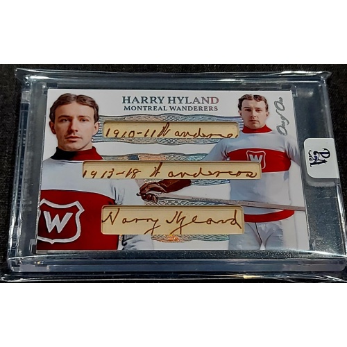 1/1 HARRY HYLAND Montreal Wanderers AUTO & Inscribed "Wanderers" AUTO CARD