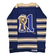 1/1 Busher JACKSON Signed & Painted Toronto Maple Leafs Vintage Wool Jersey