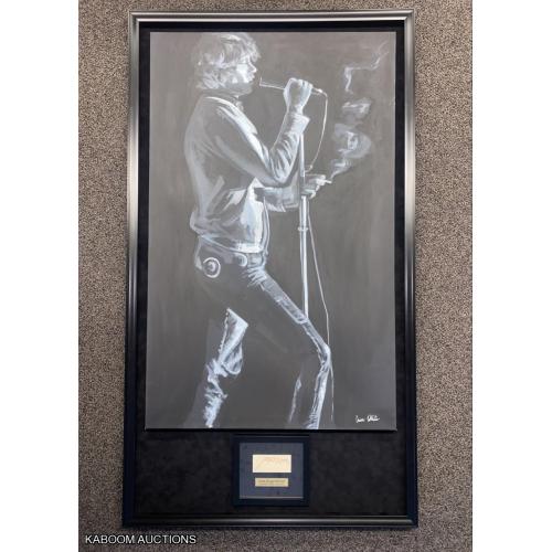 Jim Morrison Signed & Hand Painted 1/1 Deluxe Framed Canvas Painting