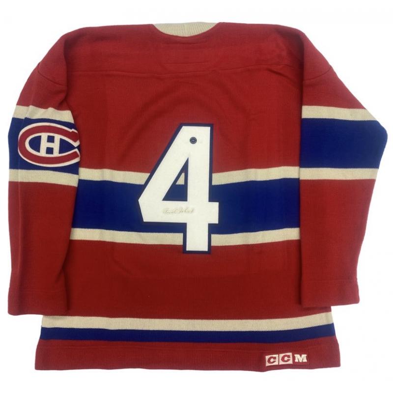Aurele Joliat (deceased 1986) Signed Montreal Canadiens Vintage Wool Model Jersey