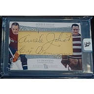 1/1 CY DENNENY & AURELE JOLIAT Ottawa & Montreal DUAL AUTO Card