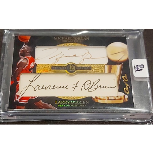 1/1 MICHAEL JORDAN & LARRY O'BRIEN Chicago Bulls Dual AUTO CARD