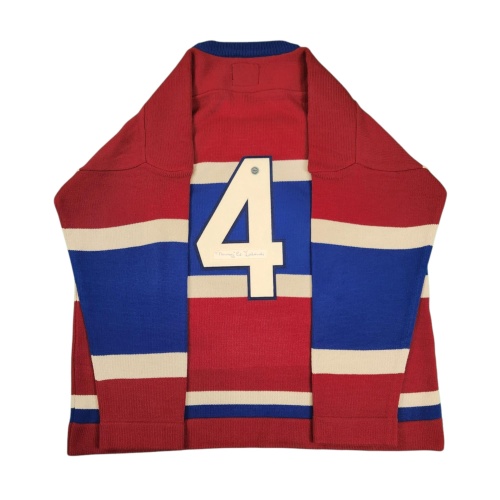 IMPOSSIBLY RARE Newsy LALONDE Signed Montreal Canadiens Vintage Wool Jersey
