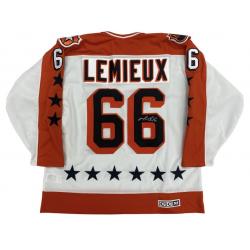 VERY RARE Mario LEMIEUX Signed Vintage NHL Wales Conference All-Star Pro Jersey