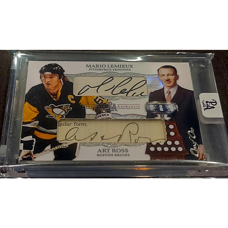 1/1 MARIO LEMIEUX & ART ROSS Pittsburgh Penguins DUAL AUTO Card