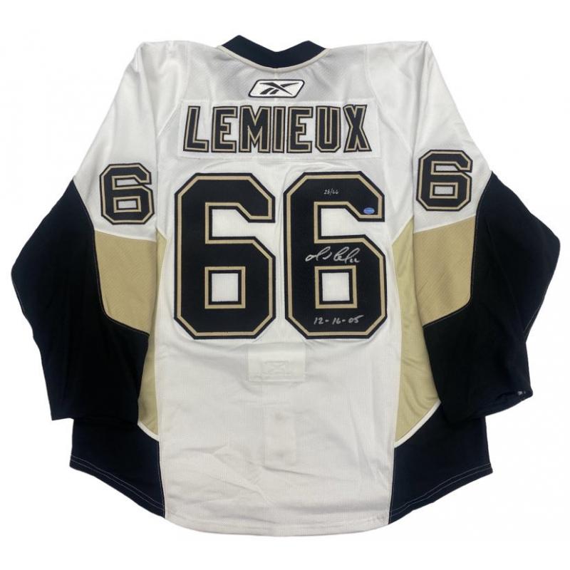 Mario LEMIEUX Signed Pittsburgh Penguins 12-16-05 LAST GAME Jersey *VERY RARE*