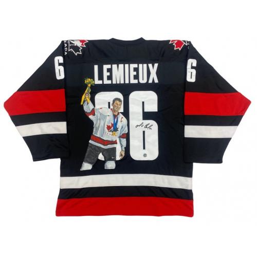 Mario LEMIEUX Signed Team Canada 2002 HAND PAINTED 1/1 Vintage Nike Jersey