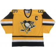 Mario LEMIEUX Signed Pittsburgh Penguins CCM Yellow Jersey *RARE*