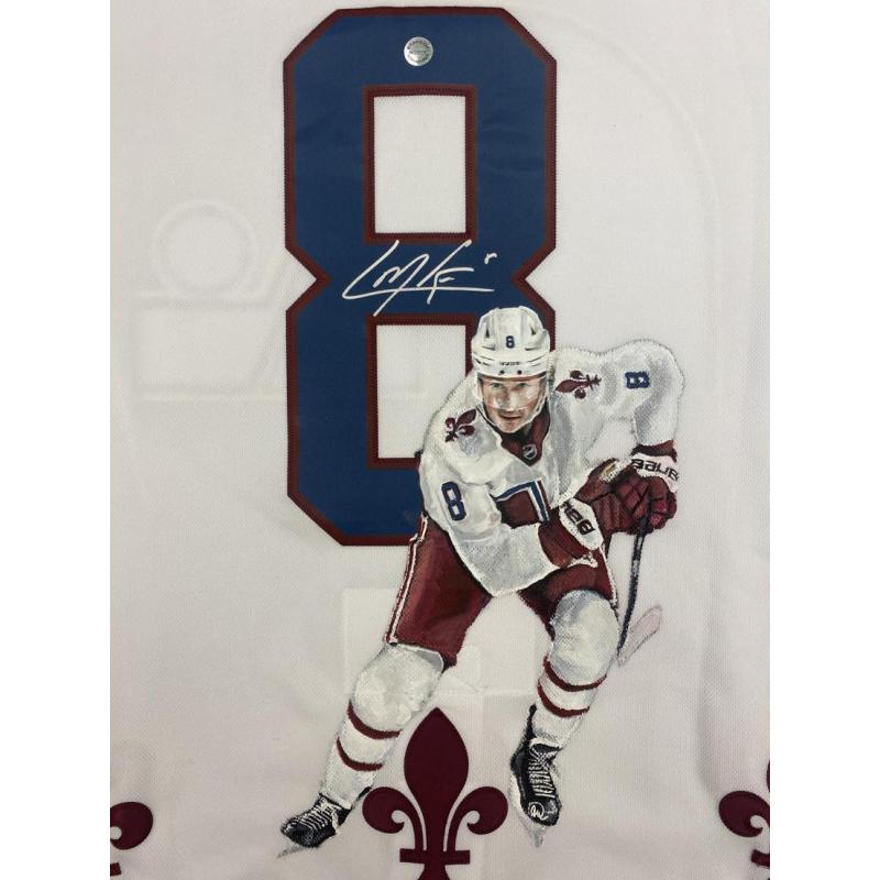 Cale MAKAR Signed Colorado Avalanche HAND PAINTED 1/1 Pro Reverse Retro Jersey