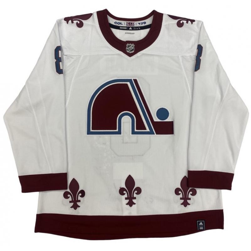 Cale MAKAR Signed Colorado Avalanche HAND PAINTED 1/1 Pro Reverse Retro Jersey