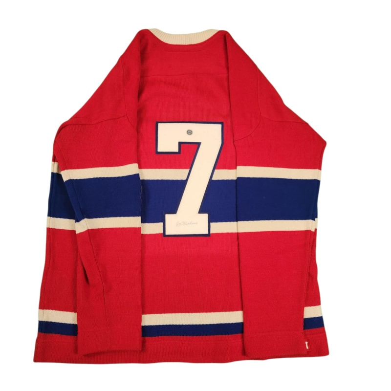 IMPOSSIBLY RARE Phantom Joe MALONE Signed Montreal Canadiens Vintage Wool Jersey