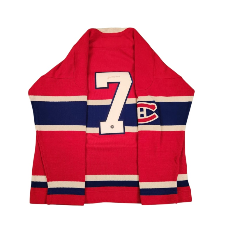 IMPOSSIBLY RARE Phantom Joe MALONE Signed Montreal Canadiens Vintage Wool Jersey