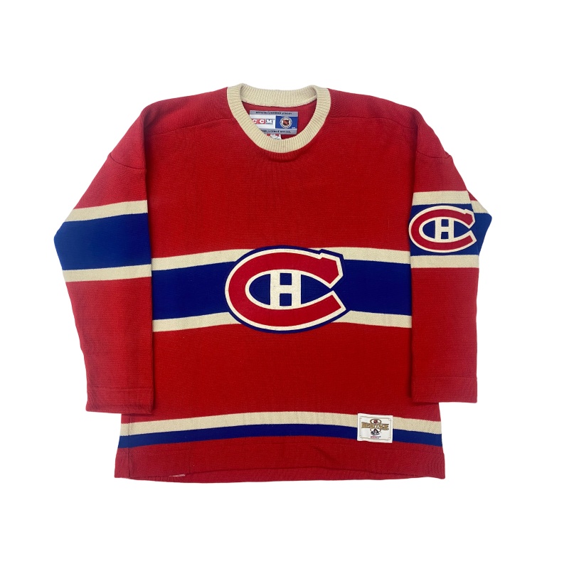 "Phantom" Joe Malone (deceased 1969) Signed Montreal Canadiens Vintage Wool Model Jersey