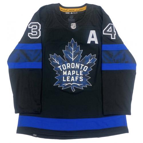 Auston MATTHEWS Signed Toronto Maple Leafs Go Leafs Go Inscribed Pro Adidas Alternate Jersey