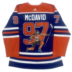 Connor MCDAVID Signed Edmonton Oilers HAND PAINTED 1/1 Pro Adidas Jersey