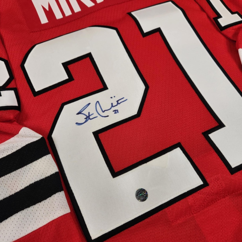 Stan MIKITA Signed Chicago Blackhawks Vintage CCM Red Jersey