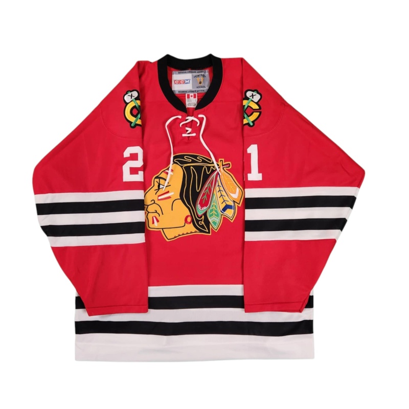 Stan MIKITA Signed Chicago Blackhawks Vintage CCM Red Jersey