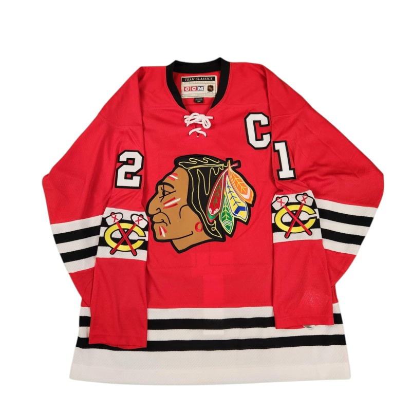 Stan MIKITA Signed Chicago Blackhawks Vintage CCM Red Jersey