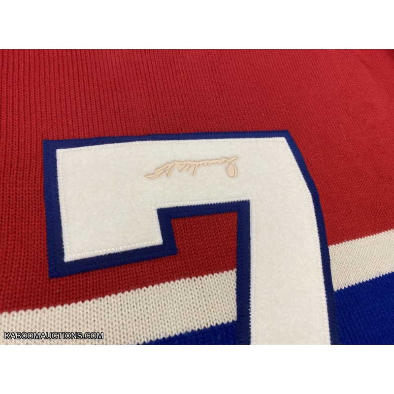 Howie Morenz (deceased 1937) Signed Montreal Canadiens Vintage Wool Jersey