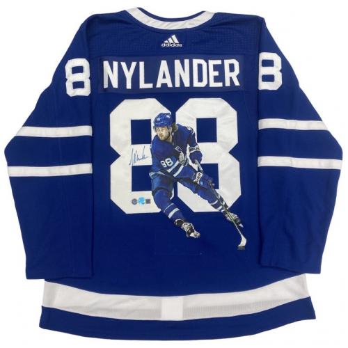 William Nylander Signed Toronto Maple Leafs HAND PAINTED 1/1 Pro Blue Jersey