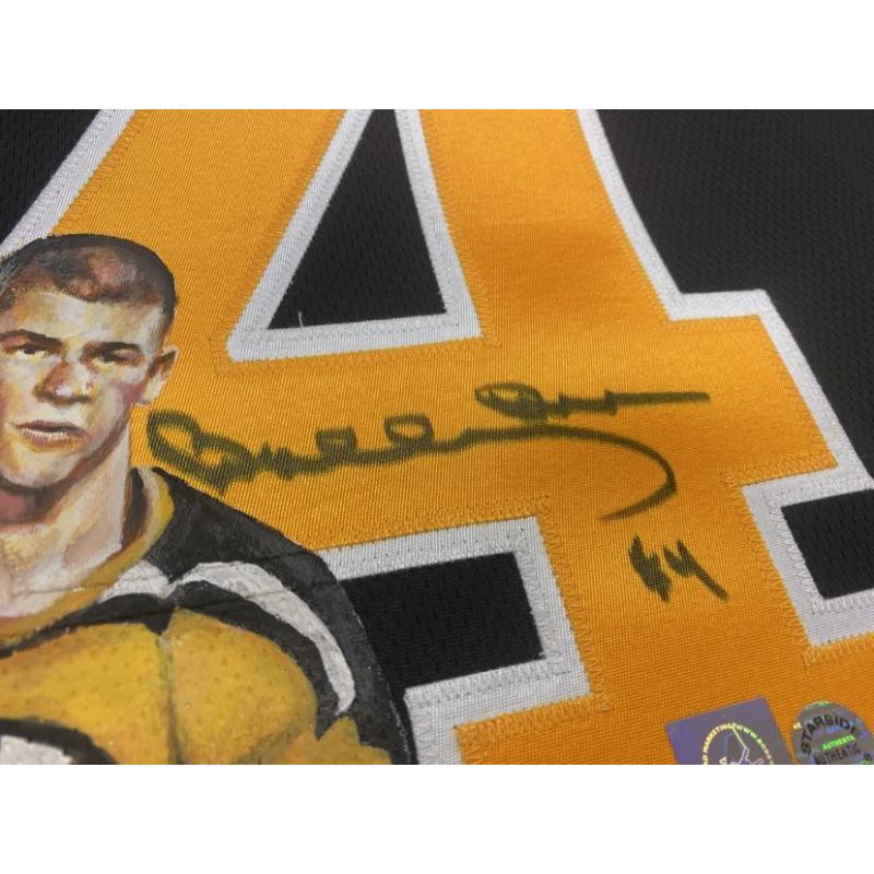 Bobby ORR Signed Boston Bruins HAND PAINTED Rookie 1/1 Black Jersey