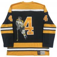 Bobby ORR Signed Boston Bruins HAND PAINTED Skating 1/1 Black Jersey