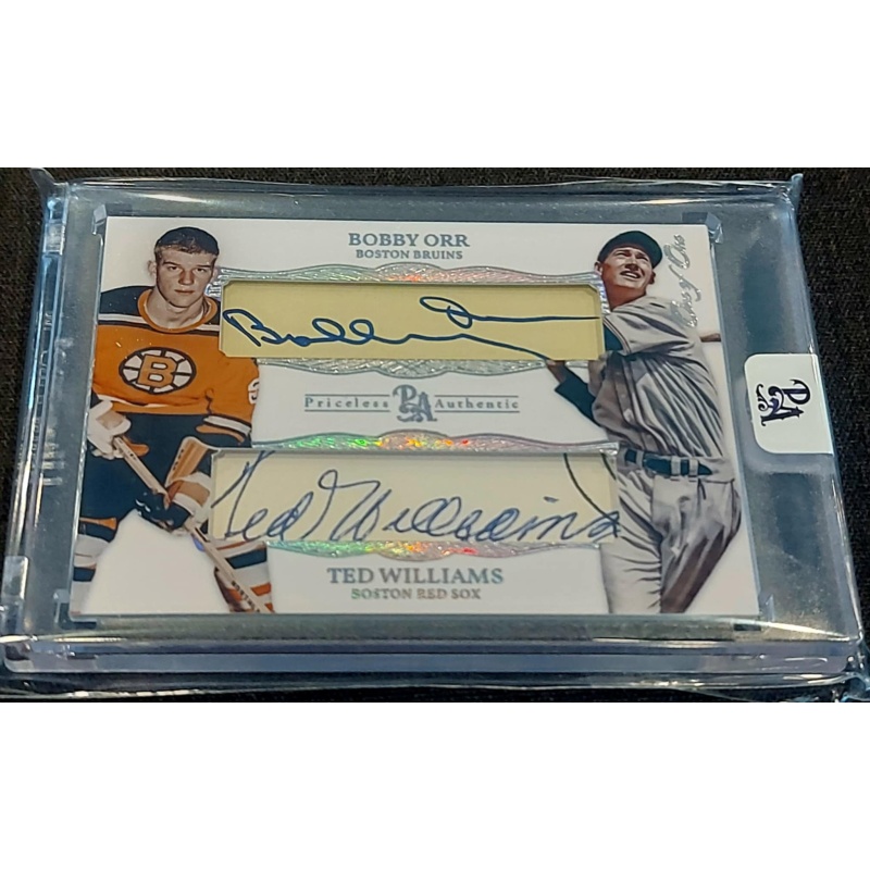 1/1 BOBBY ORR & TED WILLIAMS Boston DUAL AUTO Card