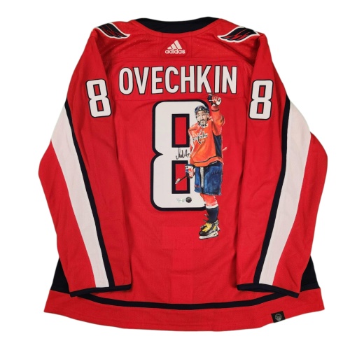1/1 Alexander OVECHKIN Signed & Hand Painted Washington Capitals "894 Goals Celebration" Jersey
