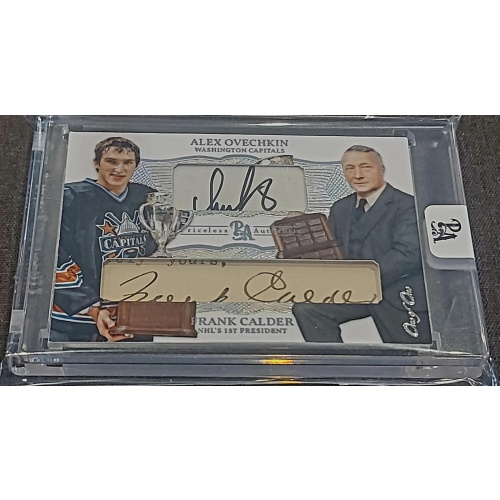 1/1 ALEX OVECHKIN & FRANK CALDER Washington Capitals DUAL AUTO Card