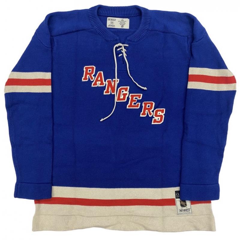 Lester Patrick (deceased 1960) Signed New York Rangers Vintage Wool Model Jersey