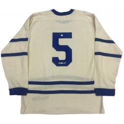 Bashin Bill Barilko (deceased 1951) Signed Toronto Maple Leafs Vintage Wool 1950 Model Jersey