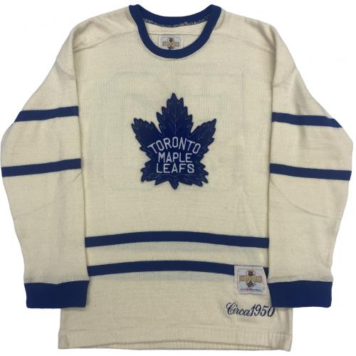 50 MISSION SWEATER Bill Barilko & The Tragically Hip Signed Toronto Maple Leafs Vintage Wool Jersey
