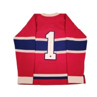ULTRA RARE Jacques PLANTE Signed Montreal Canadiens Vintage Wool Jersey