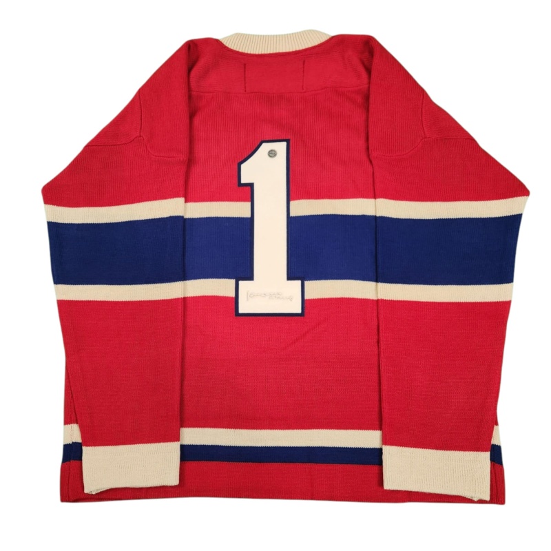 ULTRA RARE Jacques PLANTE Signed Montreal Canadiens Vintage Wool Jersey