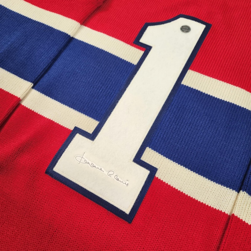 ULTRA RARE Jacques PLANTE Signed Montreal Canadiens Vintage Wool Jersey