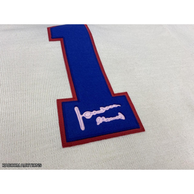 "Jake The Snake" Jacques Plante (deceased 1986) Signed Montreal Canadiens Vintage Wool White Model Jersey