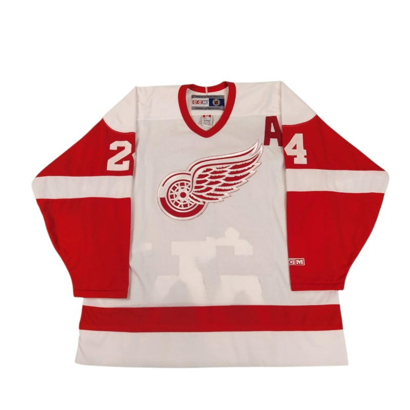 1/1 Bob PROBERT Signed & Painted Detroit Red Wings "VS DOMI" Vintage CCM Jersey