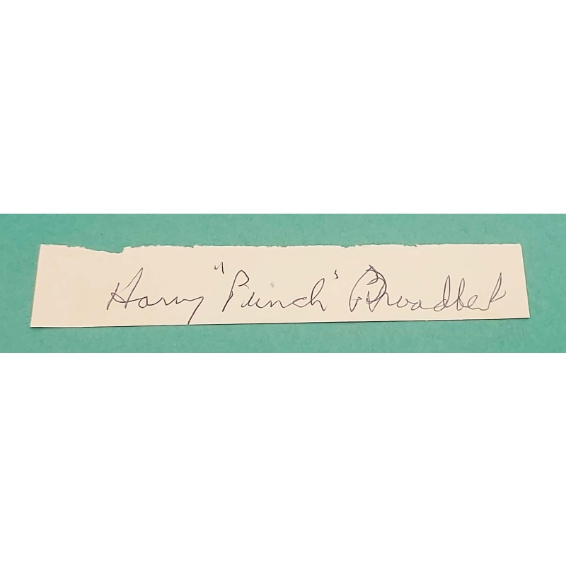 Montreal Maroons & Ottawa Senators Harry "Punch" Broadbent Signed Paper Cut *NO RESERVE*