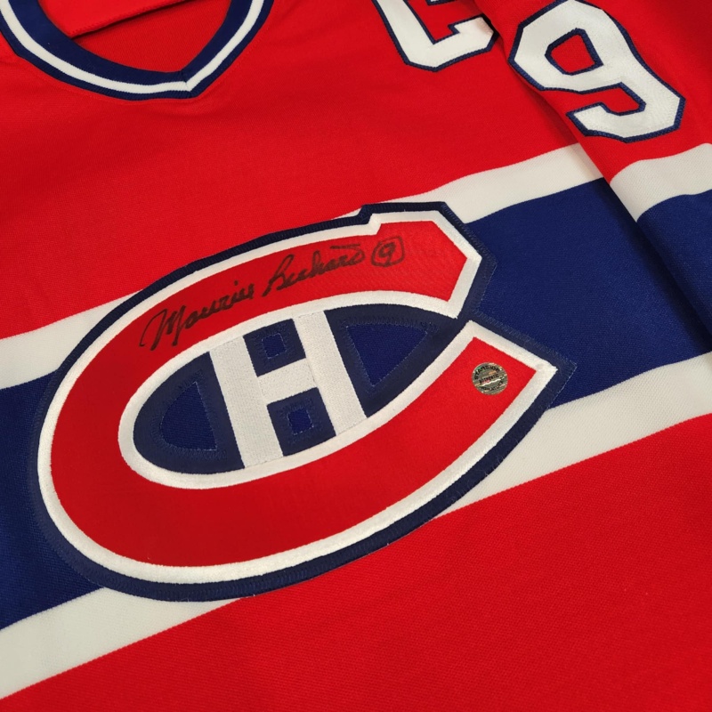 RARE "The Rocket" Maurice RICHARD Signed Montreal Canadiens Vintage Jersey