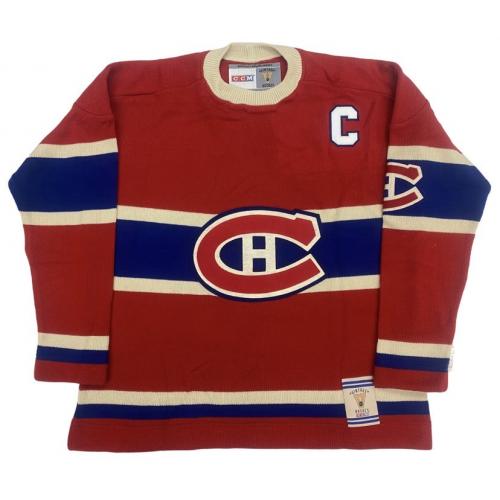 The Rocket Maurice Richard (deceased 2000) Signed Montreal Canadiens Vintage Wool Model Jersey