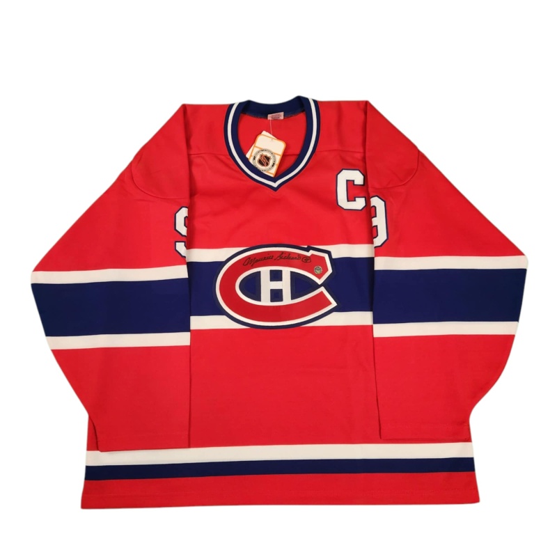 RARE "The Rocket" Maurice RICHARD Signed Montreal Canadiens Vintage Jersey