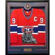 DELUXE FRAMED Maurice ROCKET Richard Signed & Hand Painted Custom 1/1 Montreal Canadiens Vintage  Jersey