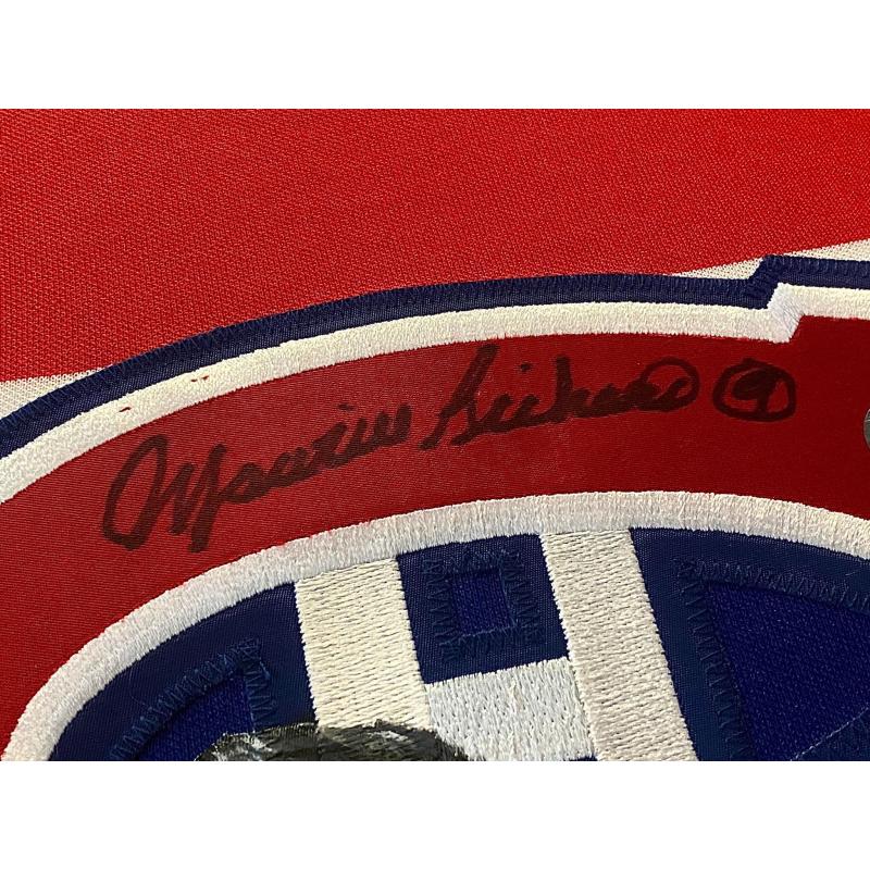 DELUXE FRAMED Maurice ROCKET Richard Signed & Hand Painted Custom 1/1 Montreal Canadiens Vintage  Jersey