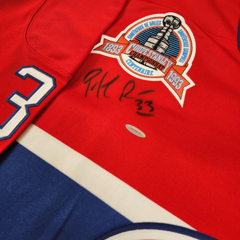 UDA Patrick ROY Signed Montreal Canadiens 1993 Stanley Cup Red Jersey