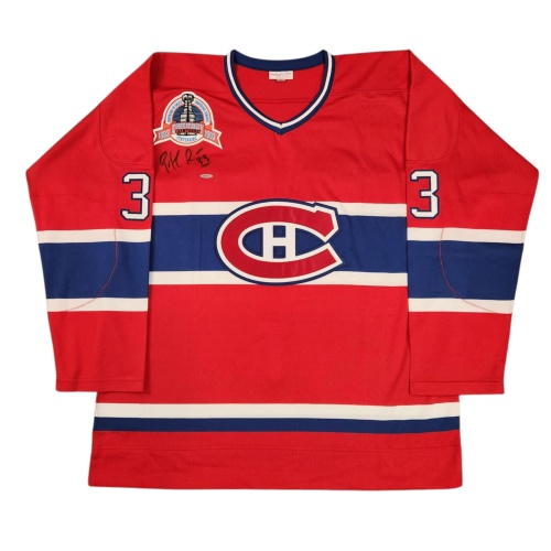 UDA Patrick ROY Signed Montreal Canadiens 1993 Stanley Cup Red Jersey