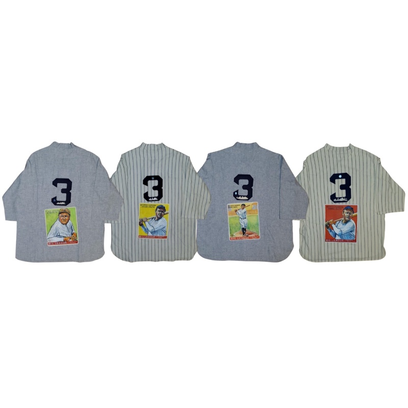 BABE RUTH New York Yankees Original AUTO 1/1 Painted 1933 GOUDEY 4pc Jersey Set